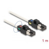 Delock Netzwerkkabel RJ45 Stecker zu Stecker Cat.6A S/FTP mit drehbarer Farbmarkierung 1 m weiß