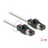 Delock Netzwerkkabel RJ45 Stecker zu Stecker Cat.6A S/FTP mit drehbarer Farbmarkierung 2 m weiß