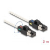 Delock Netzwerkkabel RJ45 Stecker zu Stecker Cat.6A S/FTP mit drehbarer Farbmarkierung 3 m weiß