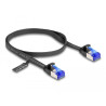 Delock RJ45 Flachband Patchkabel Stecker zu Stecker Cat.6A flexibel 0,5 m schwarz