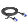 Delock RJ45 Flachband Patchkabel Stecker zu Stecker Cat.6A flexibel 2 m schwarz