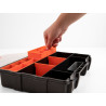 Delock Sortimentsbox mit 21 Fächern 290 x 220 x 60 mm orange / schwarz