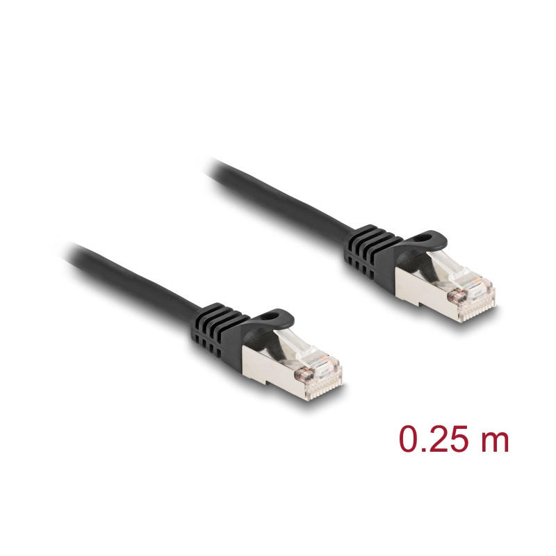Delock Kabel RJ50 Stecker zu RJ50 Stecker F/UTP 0,25 m schwarz