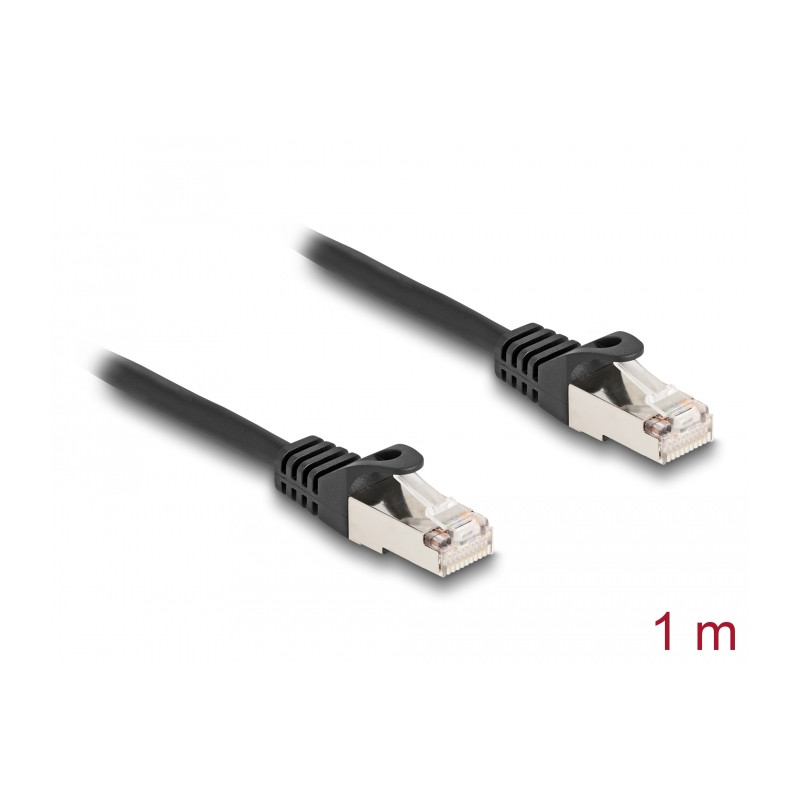 Delock Kabel RJ50 Stecker zu RJ50 Stecker F/UTP 1 m schwarz
