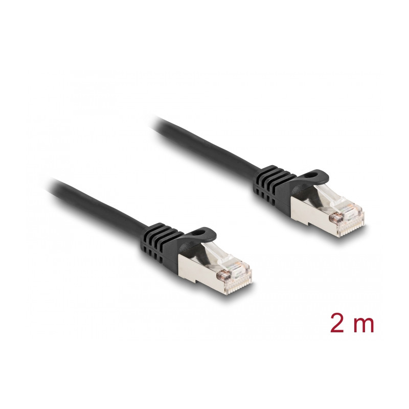 Delock Kabel RJ50 Stecker zu RJ50 Stecker F/UTP 2 m schwarz