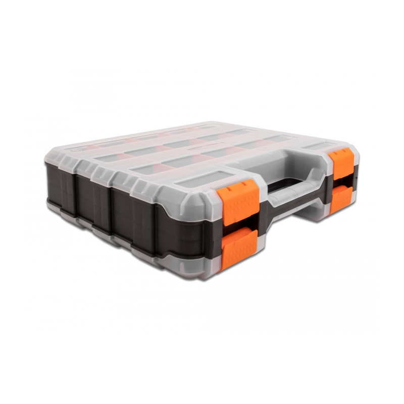 Delock Sortimentsbox mit 34 Fächern 320 x 270 x 80 mm orange / schwarz