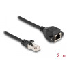 Delock RJ50 Verlängerungskabel Stecker zu Buchse S/FTP 2 m schwarz