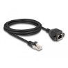 Delock RJ50 Verlängerungskabel Stecker zu Buchse S/FTP 2 m schwarz