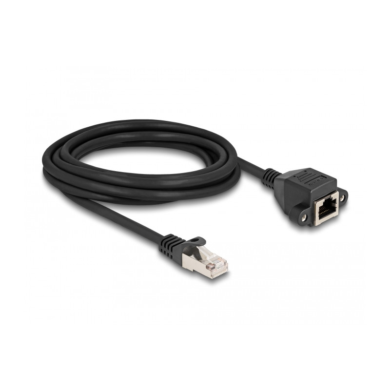 Delock RJ50 Verlängerungskabel Stecker zu Buchse S/FTP 3 m schwarz