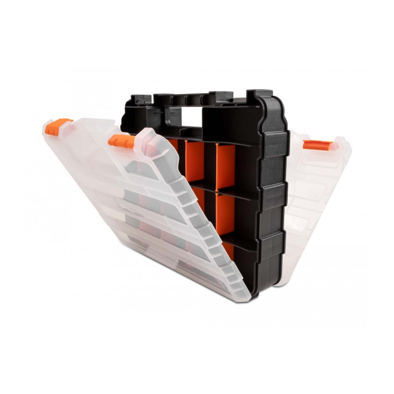 Delock Sortimentsbox mit 34 Fächern 320 x 270 x 80 mm orange / schwarz