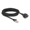 Delock RJ50 Verlängerungskabel Stecker zu Buchse S/FTP 5 m schwarz