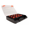 Delock Sortimentsbox mit 17 Fächern 320 x 255 x 60 mm orange / schwarz
