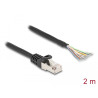 Delock Kabel RJ50 Stecker zu offenen Kabelenden S/FTP 2 m schwarz