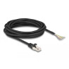 Delock Kabel RJ50 Stecker zu offenen Kabelenden S/FTP 5 m schwarz