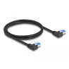 Delock RJ45 Netzwerkkabel Cat.6A S/FTP links gewinkelt 1 m schwarz