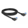 Delock RJ45 Netzwerkkabel Cat.6A S/FTP links gewinkelt 2 m schwarz