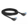 Delock RJ45 Netzwerkkabel Cat.6A S/FTP links gewinkelt 3 m schwarz