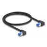 Delock RJ45 Netzwerkkabel Cat.6A S/FTP rechts gewinkelt 0,5 m schwarz
