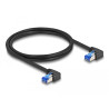 Delock RJ45 Netzwerkkabel Cat.6A S/FTP rechts gewinkelt 1 m schwarz
