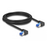 Delock RJ45 Netzwerkkabel Cat.6A S/FTP rechts gewinkelt 2 m schwarz