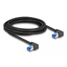 Delock RJ45 Netzwerkkabel Cat.6A S/FTP rechts gewinkelt 3 m schwarz