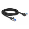 Delock RJ45 Netzwerkkabel Cat.6A S/FTP gerade / links gewinkelt 3 m schwarz