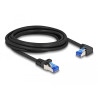 Delock RJ45 Netzwerkkabel Cat.6A S/FTP gerade / rechts gewinkelt 3 m schwarz