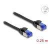 Delock RJ45 Netzwerkkabel Cat.6A S/FTP Slim 0,25 m schwarz