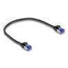 Delock RJ45 Netzwerkkabel Cat.6A S/FTP Slim 0,25 m schwarz