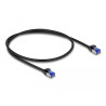 Delock RJ45 Netzwerkkabel Cat.6A S/FTP Slim 0,5 m schwarz