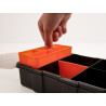 Delock Sortimentsbox mit 11 Fächern 220 x 155 x 60 mm orange / schwarz