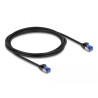 Delock RJ45 Netzwerkkabel Cat.6A S/FTP Slim 2 m schwarz