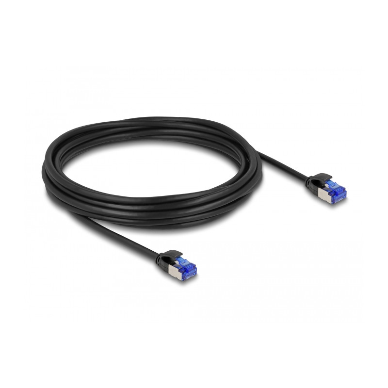Delock RJ45 Netzwerkkabel Cat.6A S/FTP Slim 5 m schwarz