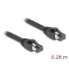 Delock RJ45 Netzwerkkabel Cat.8.1 S/FTP 25 cm bis 40 Gbps schwarz