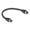 Delock RJ45 Netzwerkkabel Cat.8.1 S/FTP 25 cm bis 40 Gbps schwarz