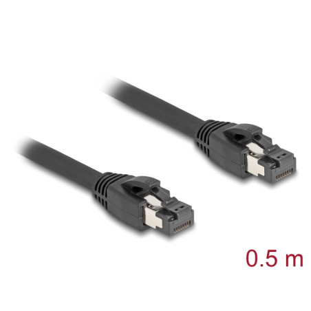 Delock RJ45 Netzwerkkabel Cat.8.1 S/FTP 50 cm bis 40 Gbps schwarz