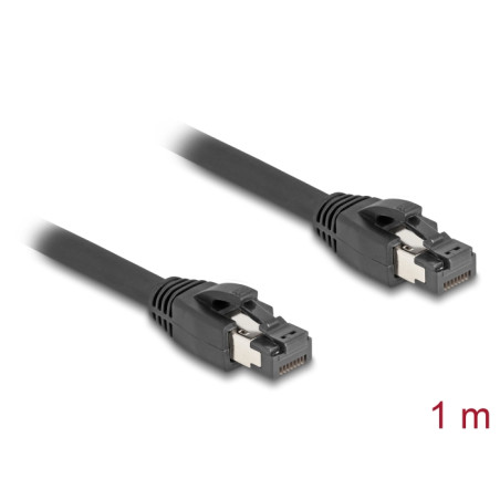 Delock RJ45 Netzwerkkabel Cat.8.1 S/FTP 1 m bis 40 Gbps schwarz