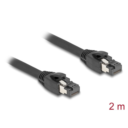 Delock RJ45 Netzwerkkabel Cat.8.1 S/FTP 2 m bis 40 Gbps schwarz