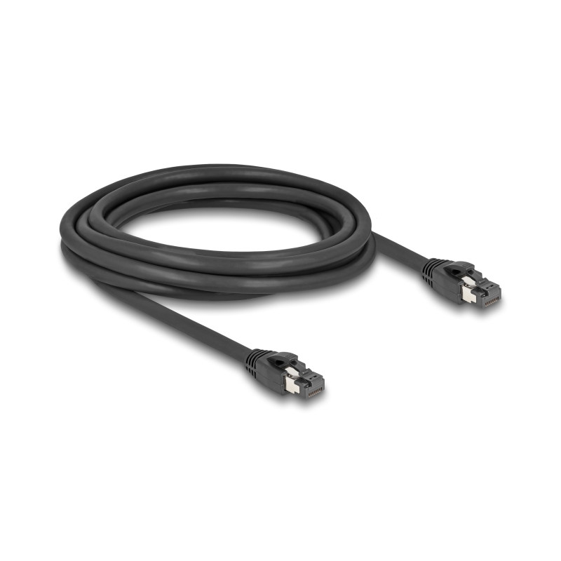 Delock RJ45 Netzwerkkabel Cat.8.1 S/FTP 3 m bis 40 Gbps schwarz