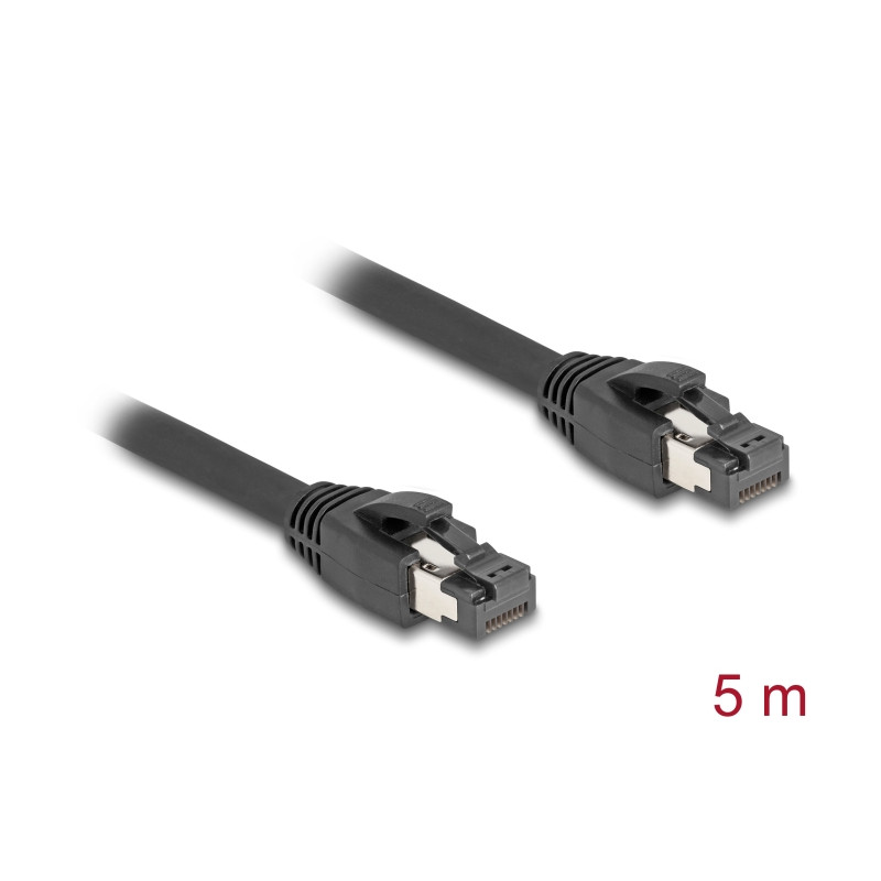 Delock RJ45 Netzwerkkabel Cat.8.1 S/FTP 5 m bis 40 Gbps schwarz