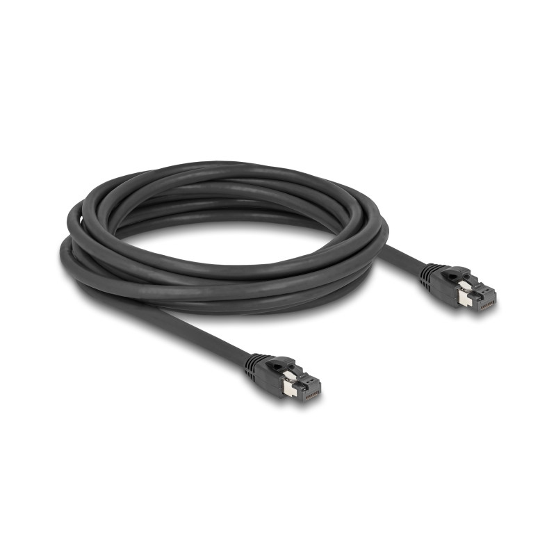 Delock RJ45 Netzwerkkabel Cat.8.1 S/FTP 5 m bis 40 Gbps schwarz