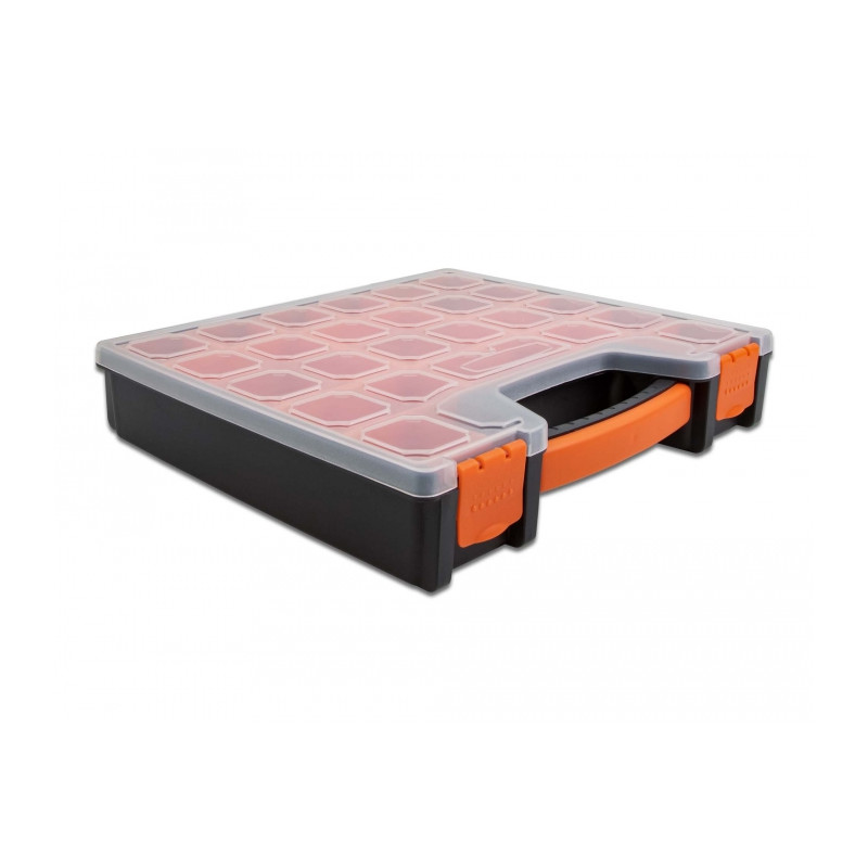 Delock Sortimentsbox mit 14 Fächern 312 x 272 x 60 mm orange / schwarz