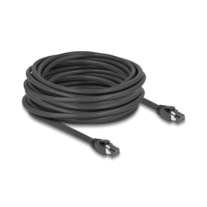Delock RJ45 Netzwerkkabel Cat.8.1 S/FTP 10 m bis 40 Gbps schwarz