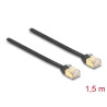 Delock RJ45 Aufrollkabel Cat.6A U/FTP 1,5 m schwarz / gelb