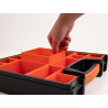 Delock Sortimentsbox mit 14 Fächern 312 x 272 x 60 mm orange / schwarz