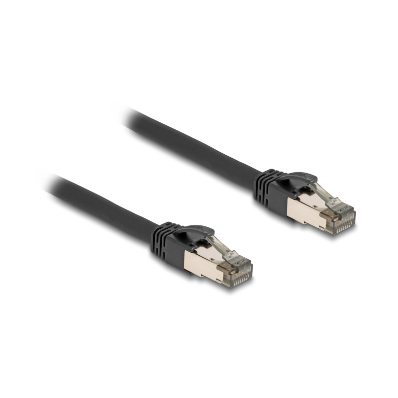 Delock RJ45 Netzwerkkabel Cat.6A U/FTP ultra flexibel mit innerem Metallmantel 1 m schwarz