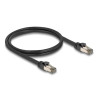 Delock RJ45 Netzwerkkabel Cat.6A U/FTP ultra flexibel mit innerem Metallmantel 1 m schwarz