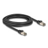 Delock RJ45 Netzwerkkabel Cat.6A U/FTP ultra flexibel mit innerem Metallmantel 3 m schwarz