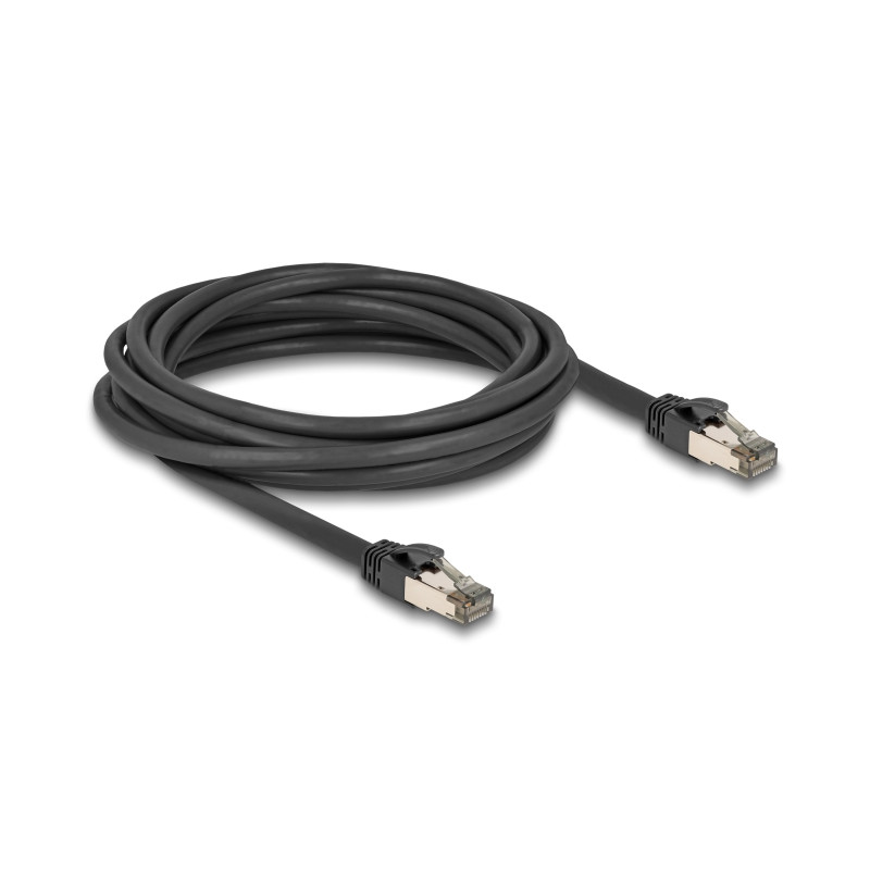 Delock RJ45 Netzwerkkabel Cat.6A U/FTP ultra flexibel mit innerem Metallmantel 5 m schwarz