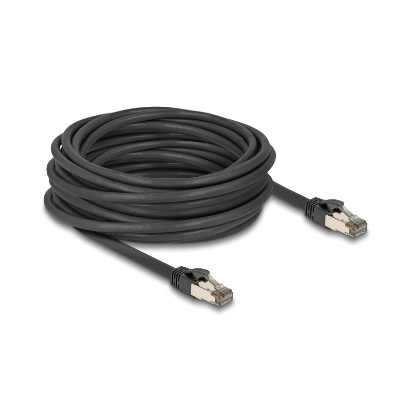 Delock RJ45 Netzwerkkabel Cat.6A U/FTP ultra flexibel mit innerem Metallmantel 10 m schwarz